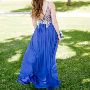 Blue grad dress